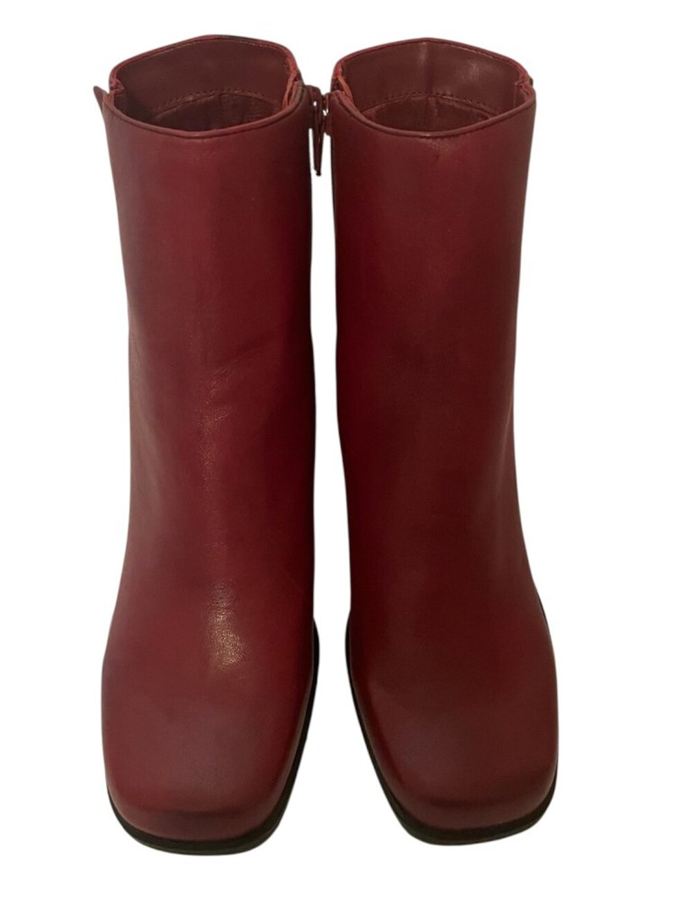 Madeline Favor Burgundy Leather Ankle Boots Size 6 1/2